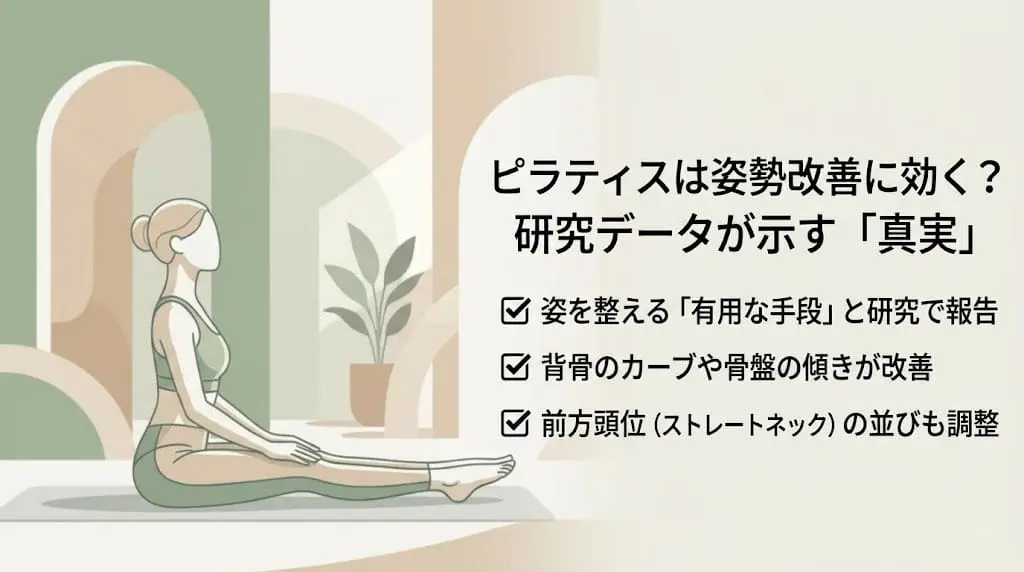 ピラティスで姿勢改善は目指せるかを研究データで結論を確認_まとめ画像